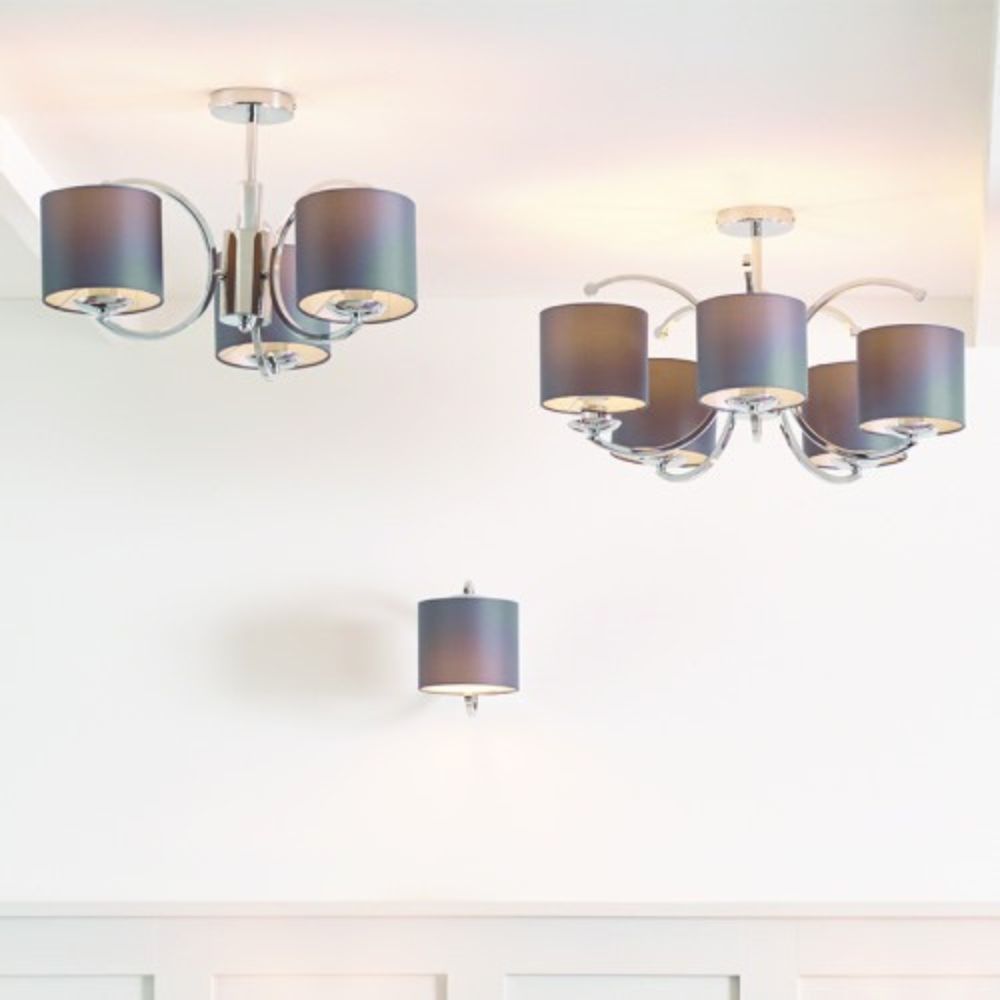 Arcadia 5 Arm Semi Flush Pendant
