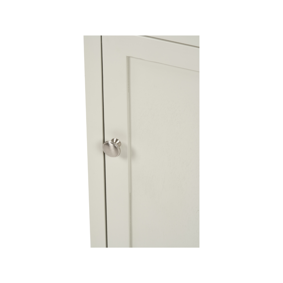 Croft Linen Pine Wood Slim 1 Door 3 Shelf Unit