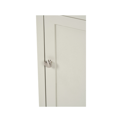 Croft Linen Pine Wood Slim 1 Door 3 Shelf Unit