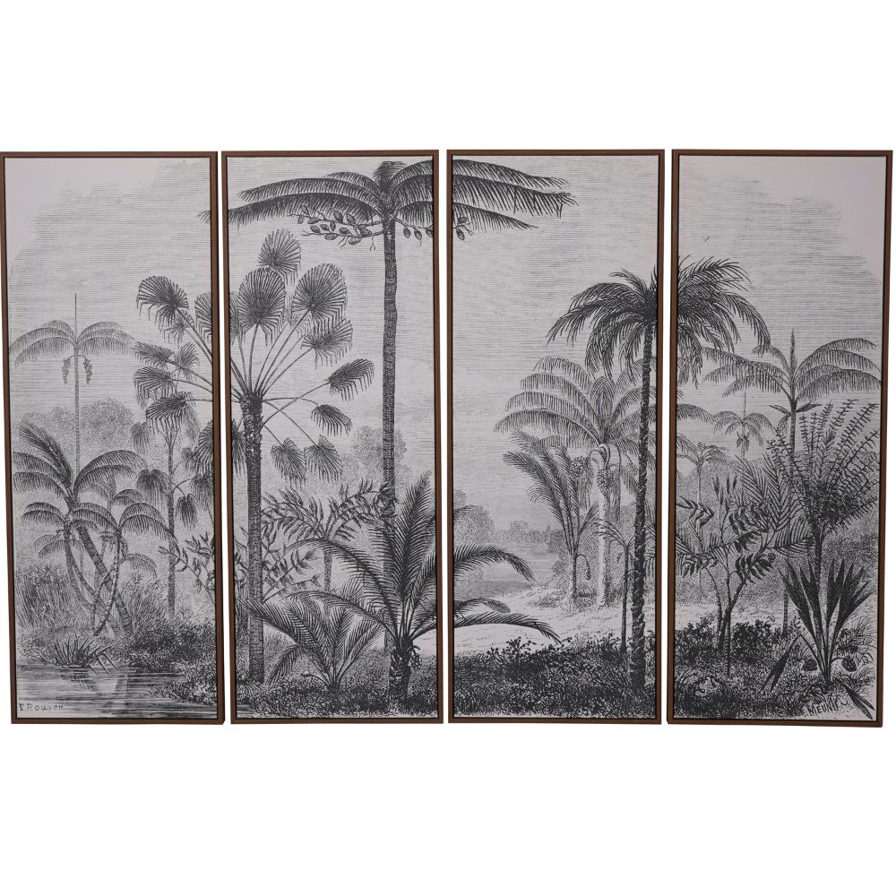 Palm Set of Four Framed Wall Art
