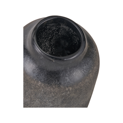 Etna Black and White Glass Vase