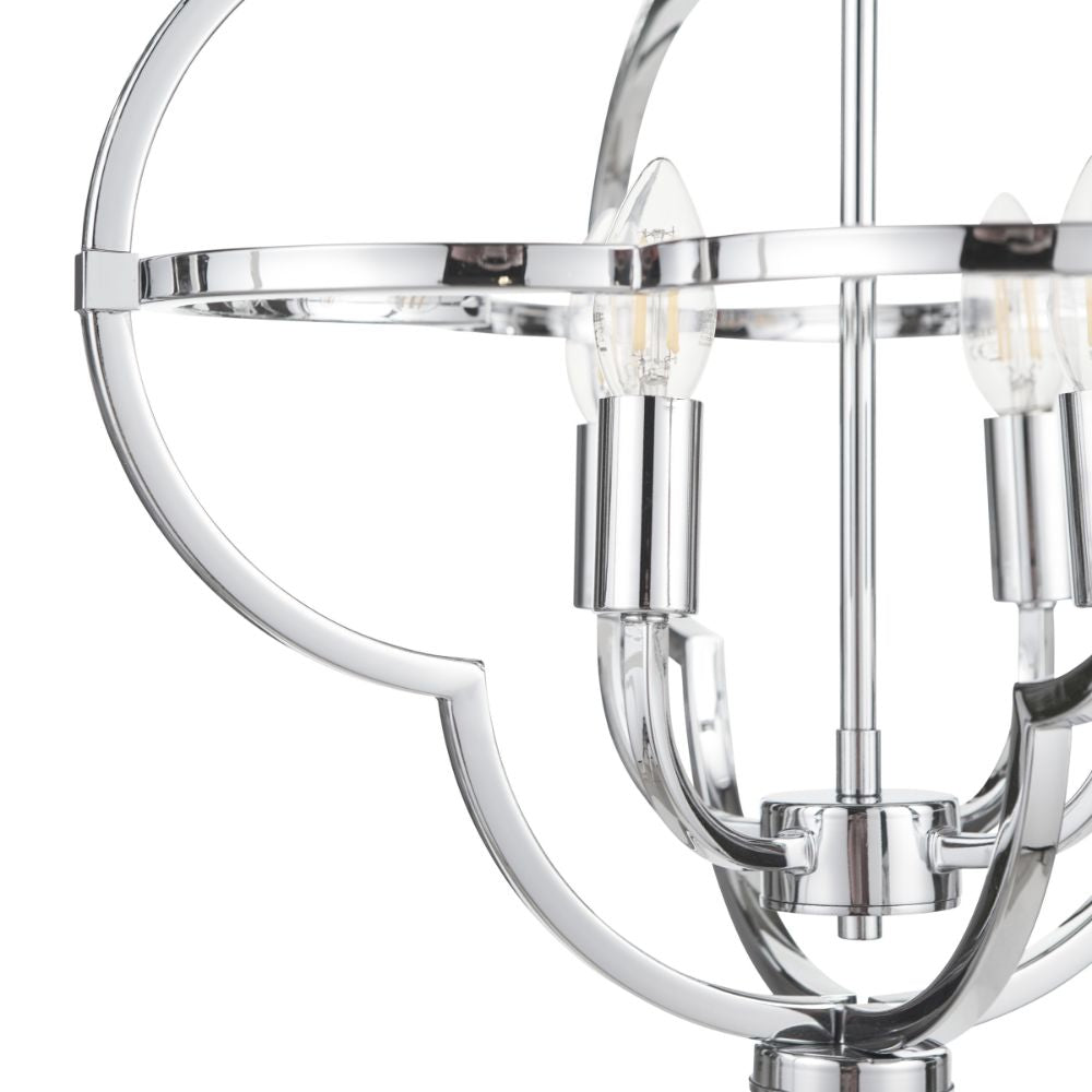 Amine 4 Light Fleur De Lys Pendant