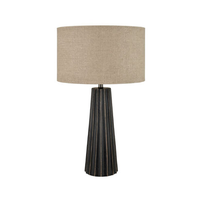 Draydon Mango Wood Textured Cone Table Lamp