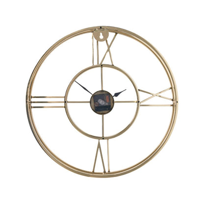 Metal Double Framed Gold Round Wall Clock