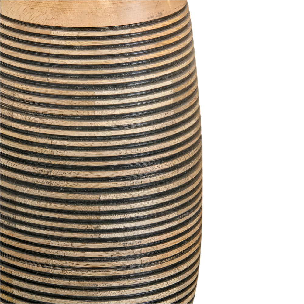 Caspian Mango Wood Natural Grooved Table Lamp