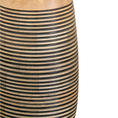 Caspian Mango Wood Natural Grooved Table Lamp