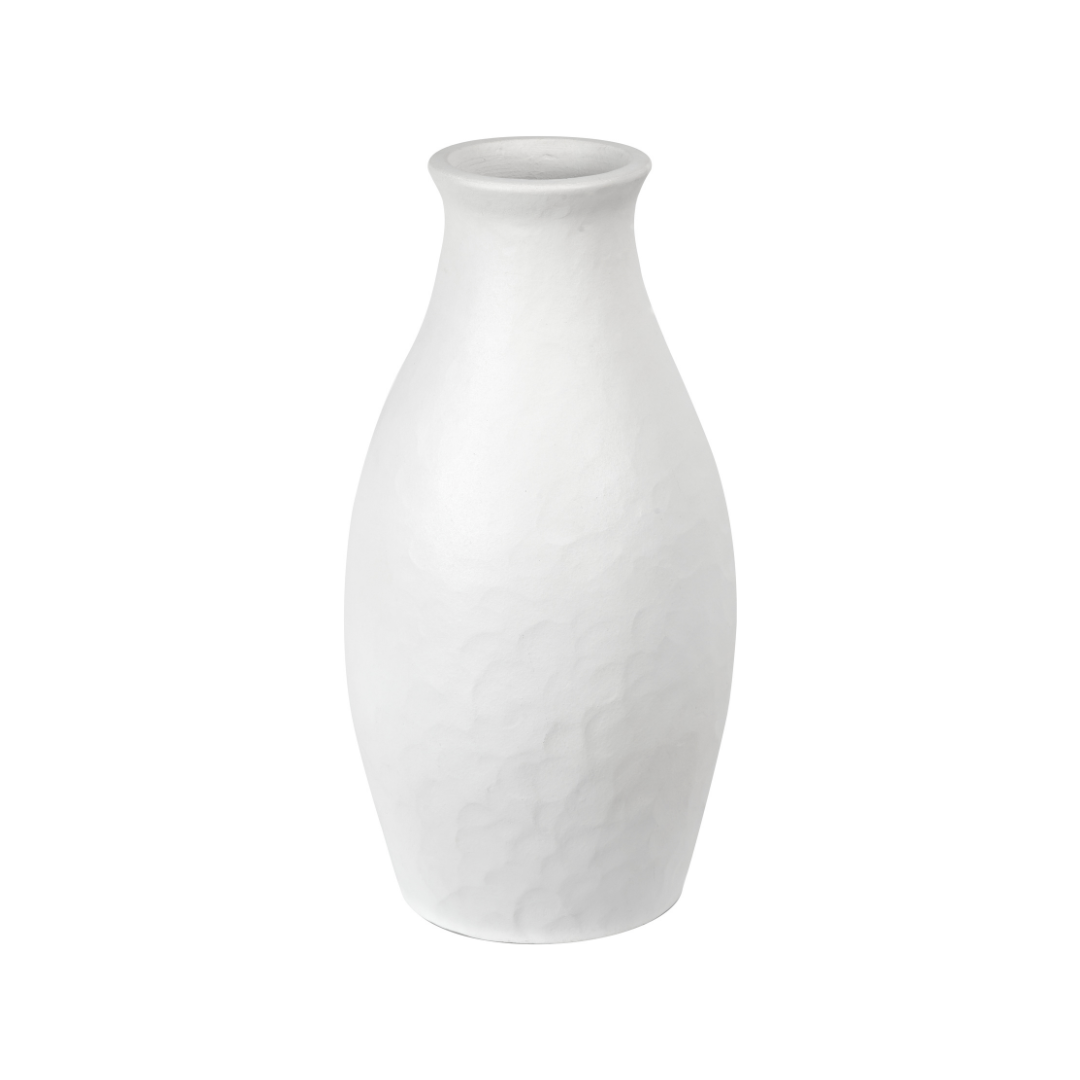 Eirene White Textured Stoneware Vase