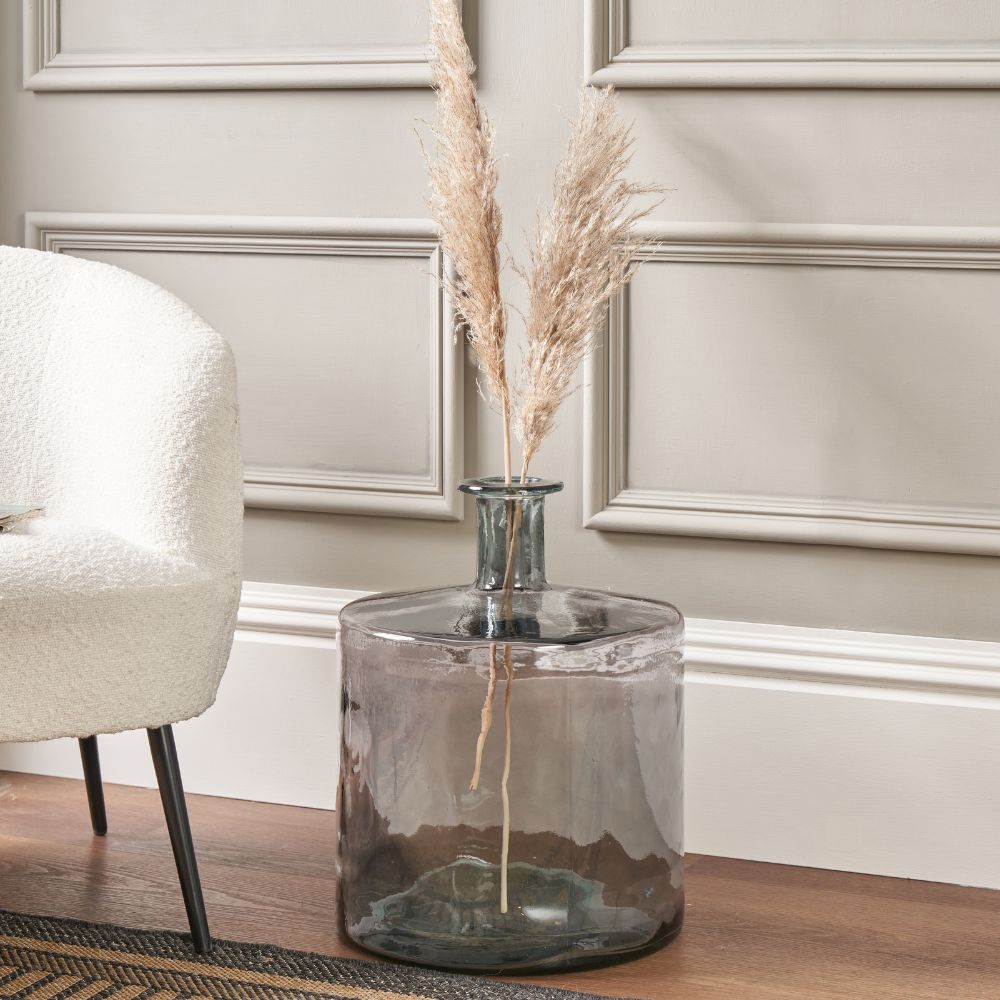Recycled Glass Forest Green Bottle Vase
