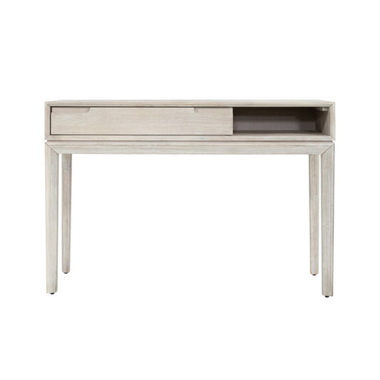 Gio White Sand Acacia Wood 1 Drawer Console Table
