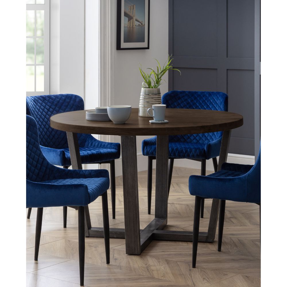 Brooklyn 1.2m Dark Oak Round Dining Table