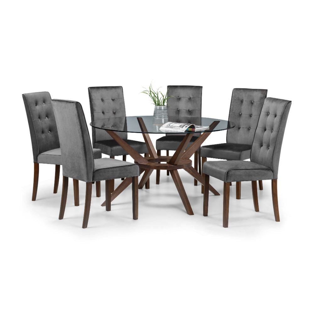 Chelsea 140cm Round Glass Dining Table