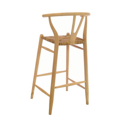 Wishbone 76cm Woven Bar Stool