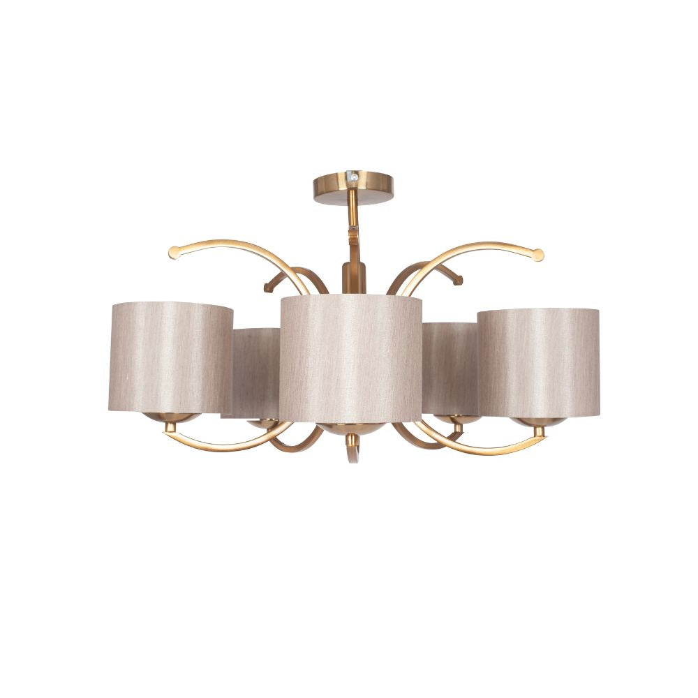 Arcadia 5 Arm Semi Flush Pendant