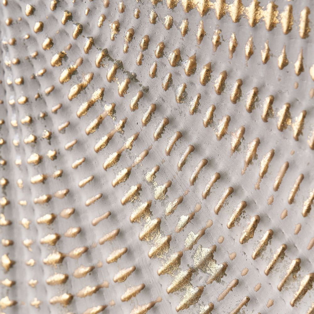 Metal Light Grey and Gold Starburst Wall Art