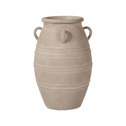 Fibrestone Grey Wash Decorative with Handles Vase