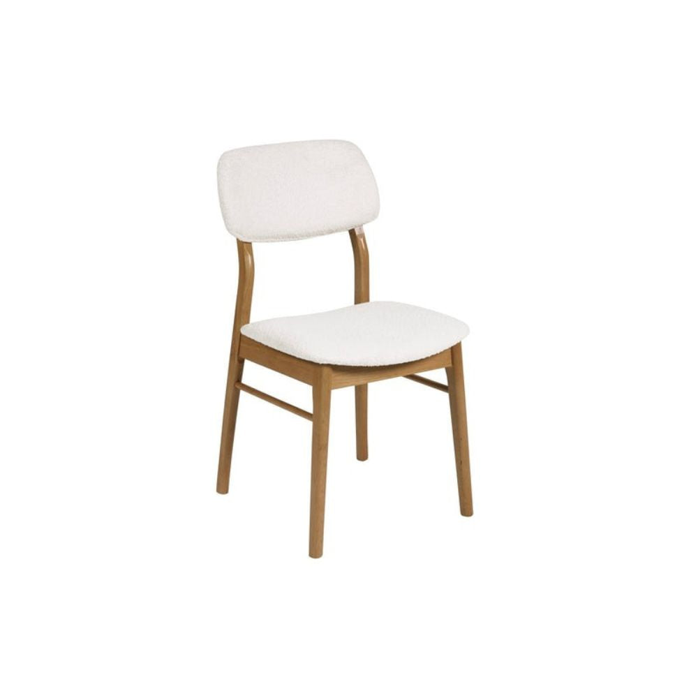 Theia White Boucle Upholstered Dining Chairs (Set of 2 )