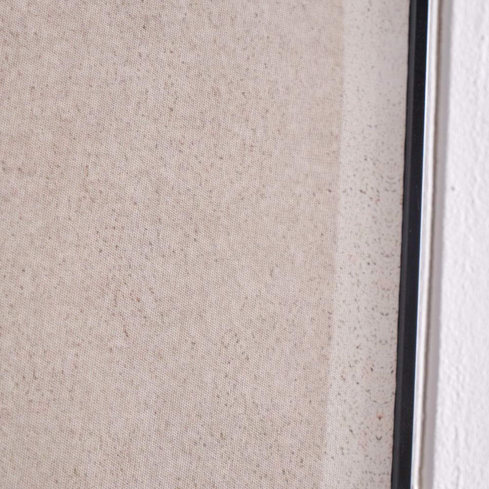 Canvas Natural and Black with Ovals Design and Black Frame