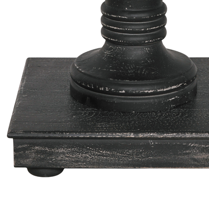 Solmere Distressed Black Mango Wood 180cm Console Table