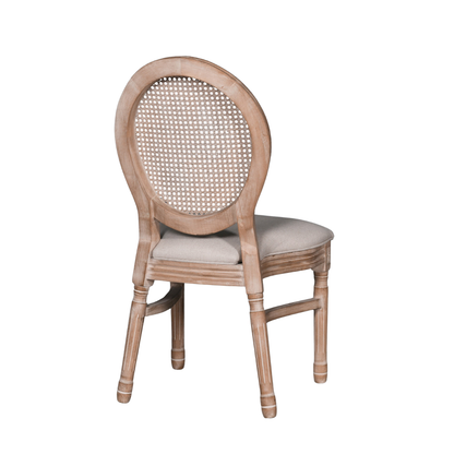 Louis Birch Wood Upholstered Dining Chair