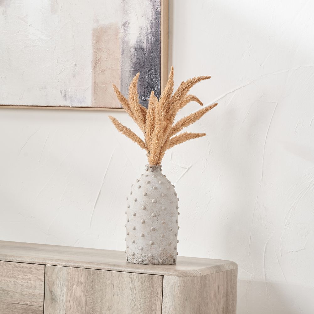 Kali Textured Dot Stoneware Vase