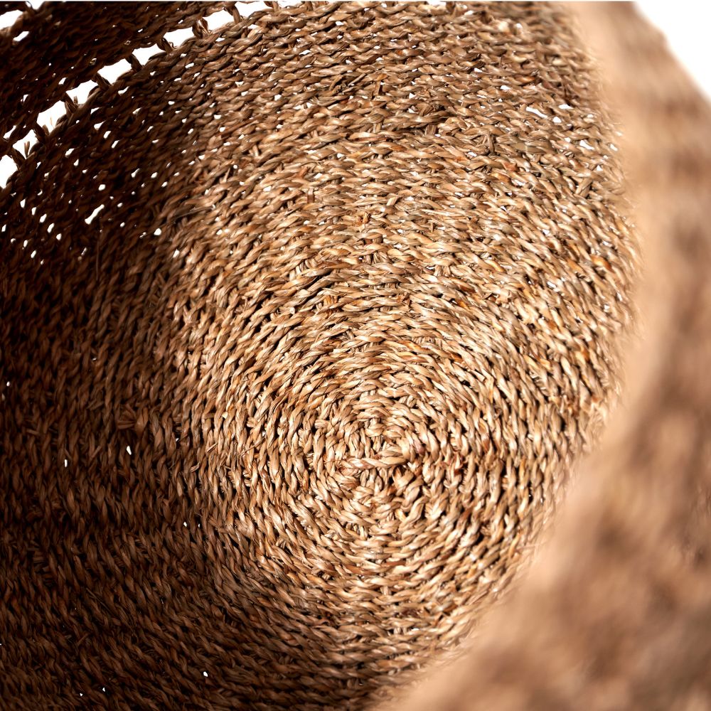 Seagrass Natural Round Baskets (Set of 3)