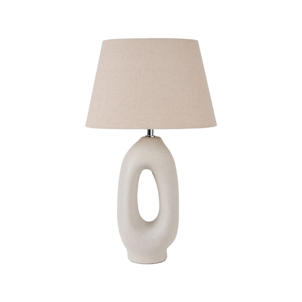 Laila Ceramic Natural Organic Tall Table Lamp