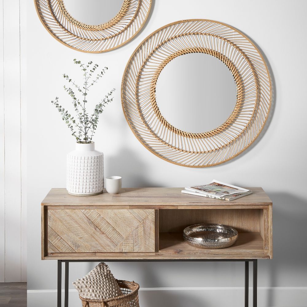 Marca Sand Wash Acacia Wood 1 Drawer Console Table