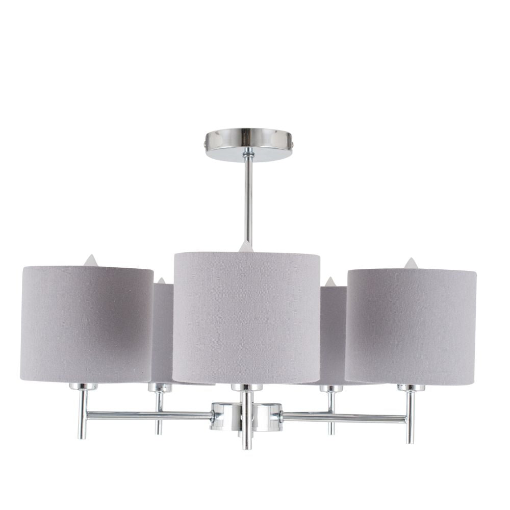 Plaza Linen 5 Arm Pendant