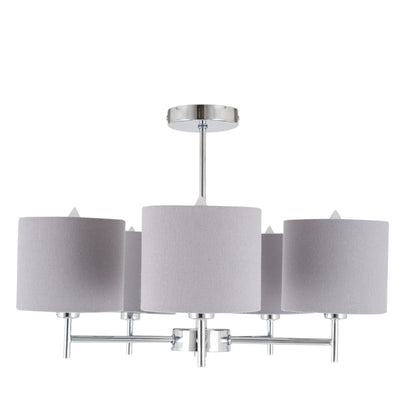Plaza Linen 5 Arm Pendant