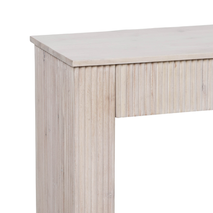 Everden Fluted Acacia Wood Console Table