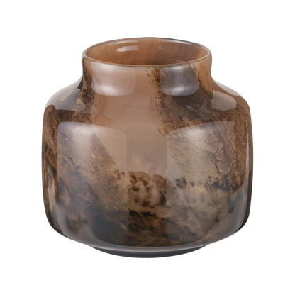 Cerdanya Brown and Beige Glass Vase