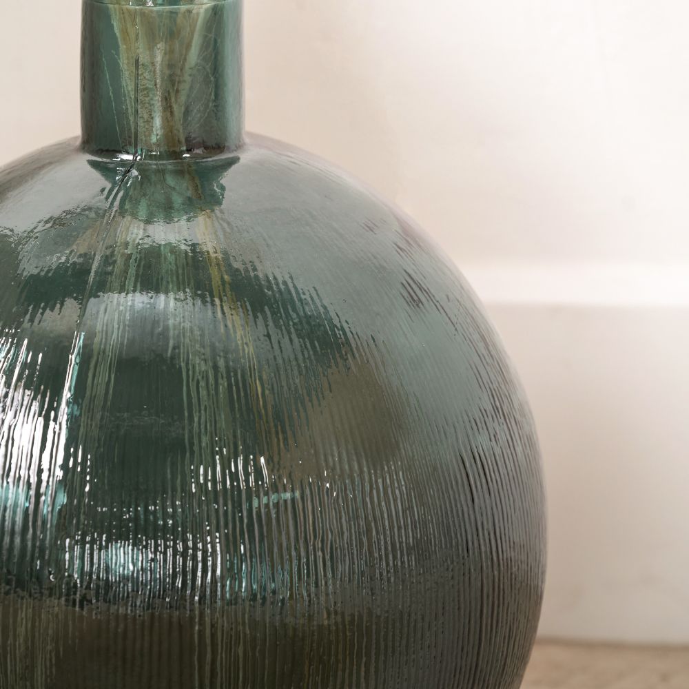 Recycled Glass Round Vase