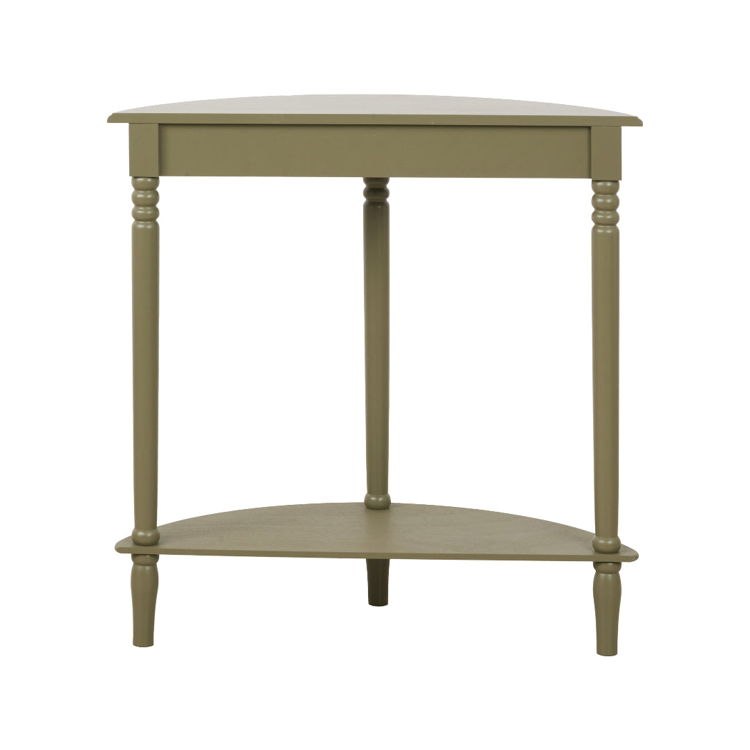 Heritage Pine Wood Half Moon Console Table