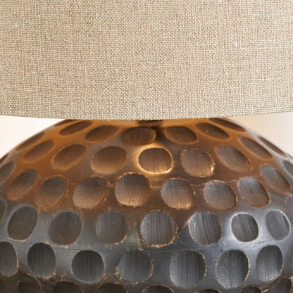 Dante Mango Wood Antique Black Table Lamp