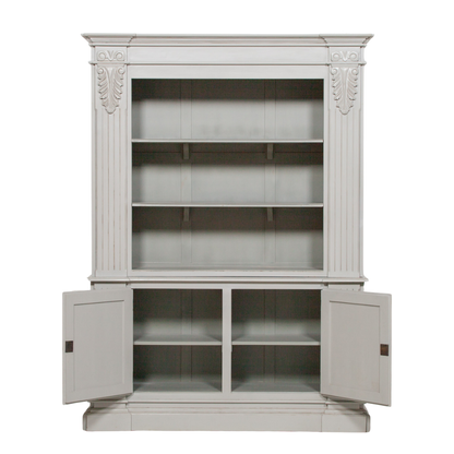 Elden Large Grey Open Mahogany Bookcase