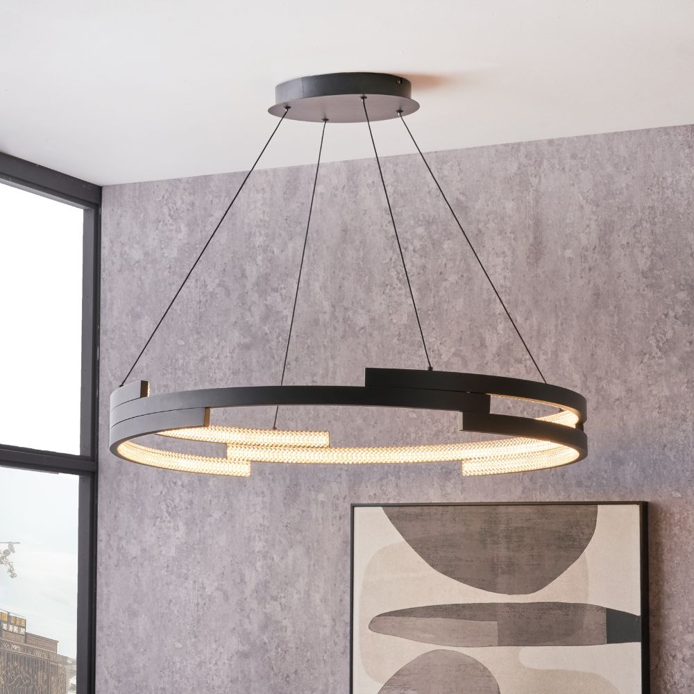 Sienna Metal LED Ring Pendant