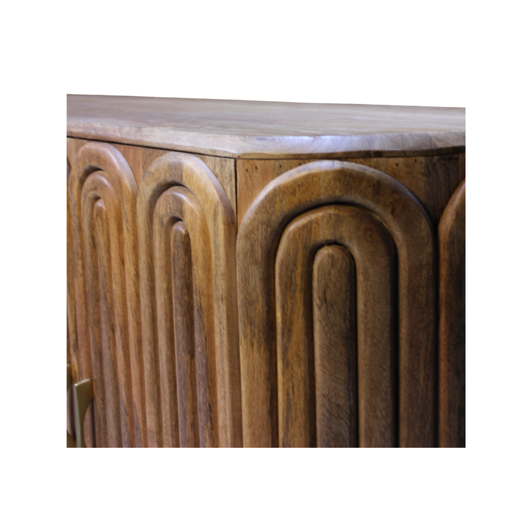 Aranya Solid Wood Capsule Design Sideboard