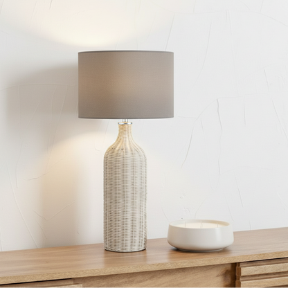 Anika Rattan Bottle Table Lamp