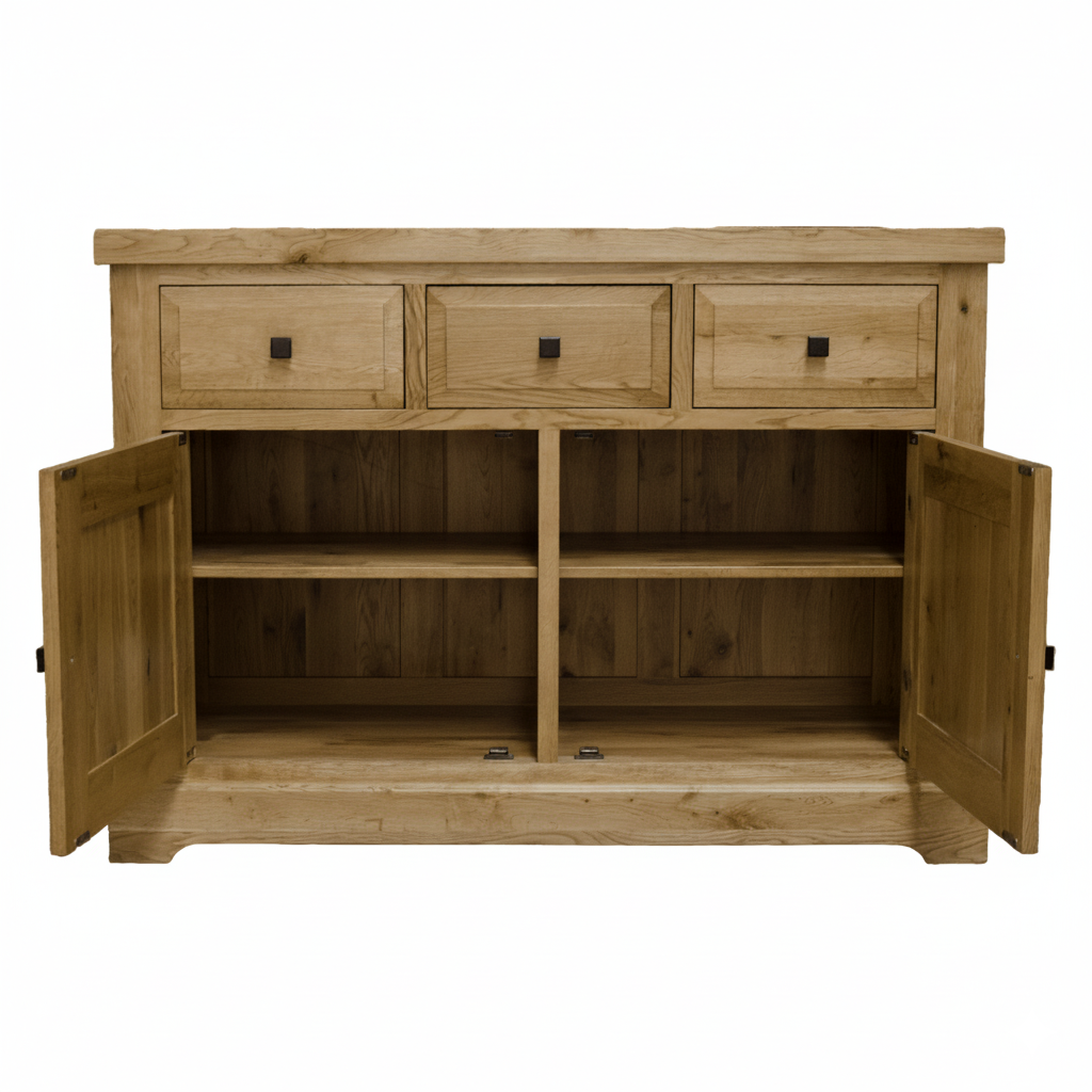 Deluxe Solid Oak Medium Sideboard