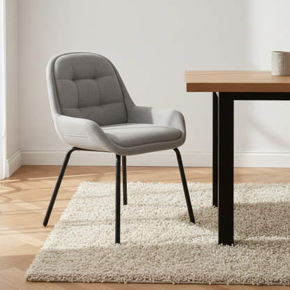 Alba Grey Linen Mix Dining Chair
