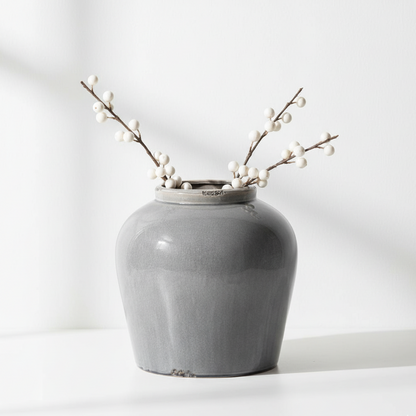 Garda Grey Glazed Juniper Vase