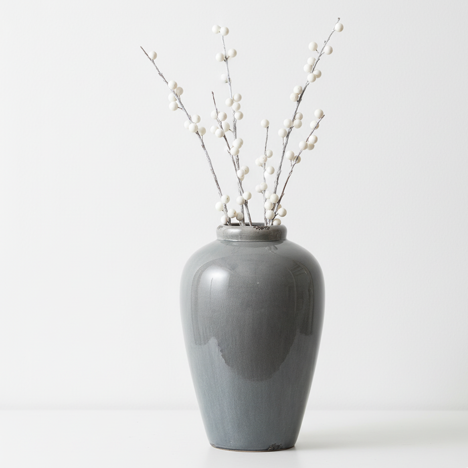 Garda Grey Glazed Juniper Tall Vase