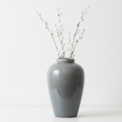 Garda Grey Glazed Juniper Tall Vase