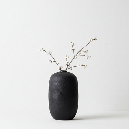 Fibrestone Black Decorative Tall Vase