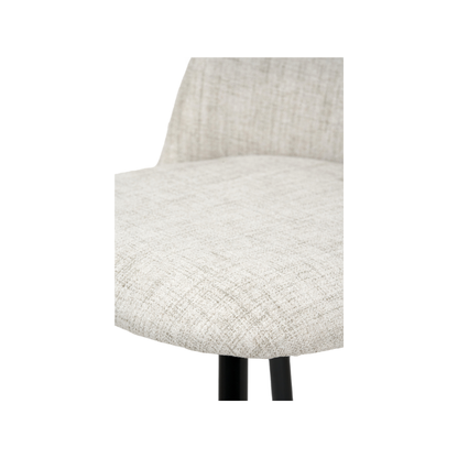 Turi Pebble Black Metal Bar Stool
