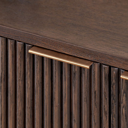 Raie Dark Brown Pine Wood Sideboard