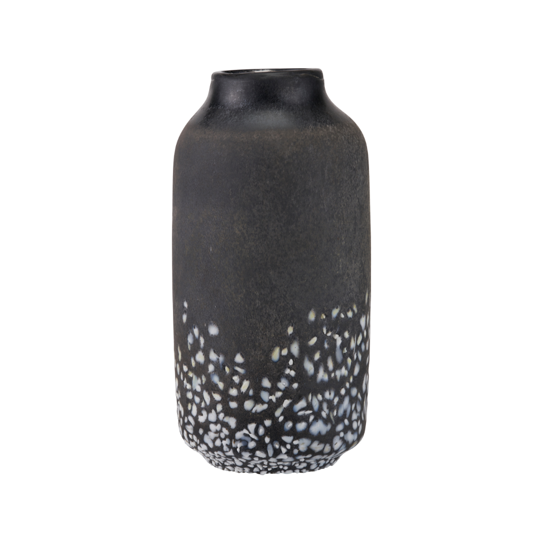 Etna Black and White Glass Vase