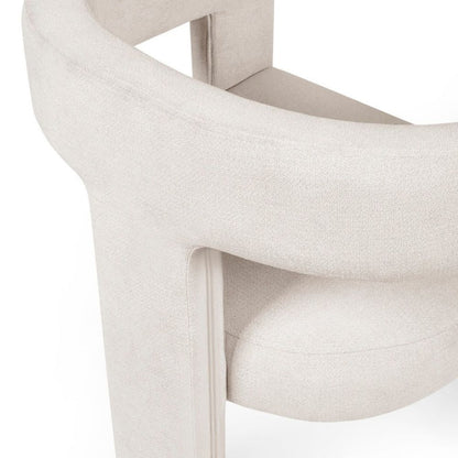 Elara Cream Chenille Upholstered Chair