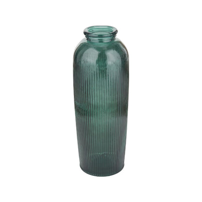Recycled Glass Ribbed Vase Tall