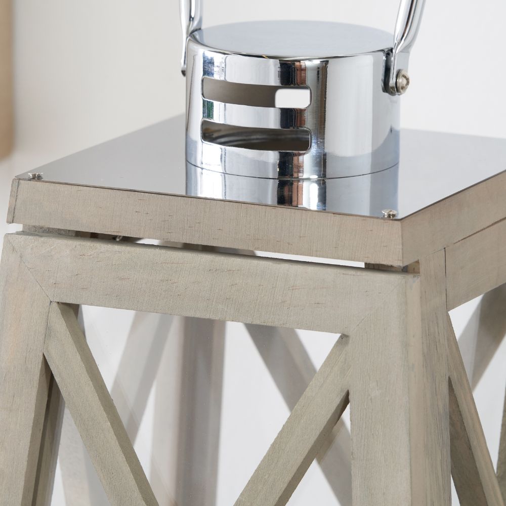 Devon Chrome Lantern Table Lamp